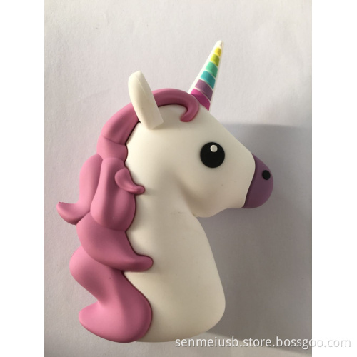 PVC unicorn power bank for gift